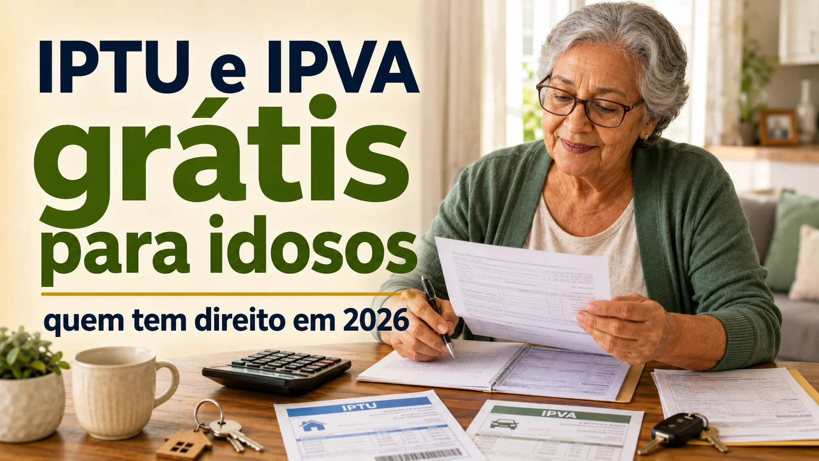 IPTU e IPVA grátis para idosos: quem tem direito em 2026